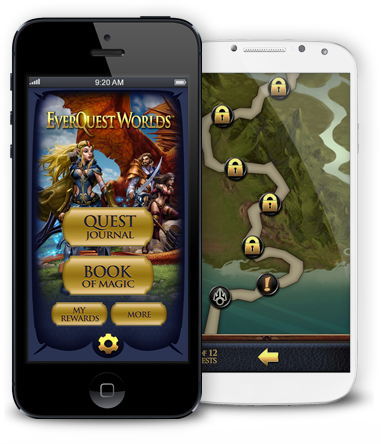 EverQuest Worlds App on Phone EverQuest Worlds App on Phone