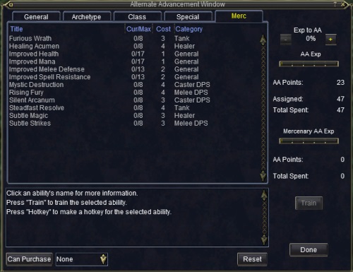 Melee or dmg caster merc eq 1 Melee or dmg caster merc eq 1