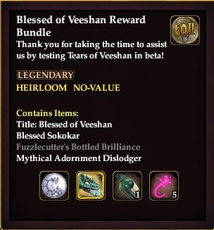 Blessed of Veeshan Reward Bundle