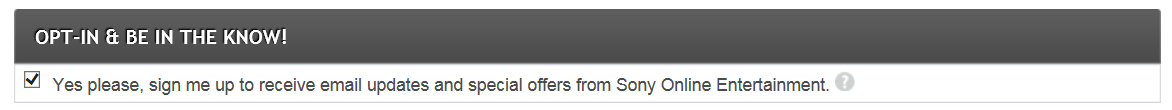 Opt-In Box Checked Opt-In Box Checked