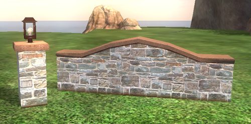 Arched Flagstone Fence and Post by IceSy Designs