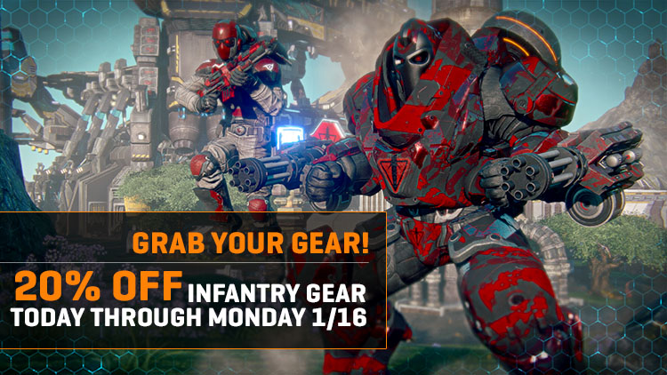 Gear Grab: 20% Off All Infantry Gear