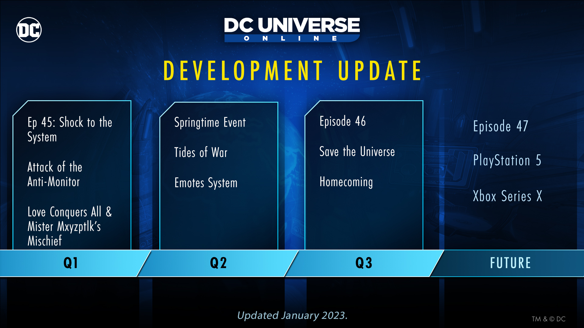DCUO Development Update - January 2023