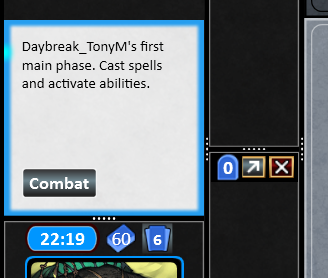 Prompt box for first main phase